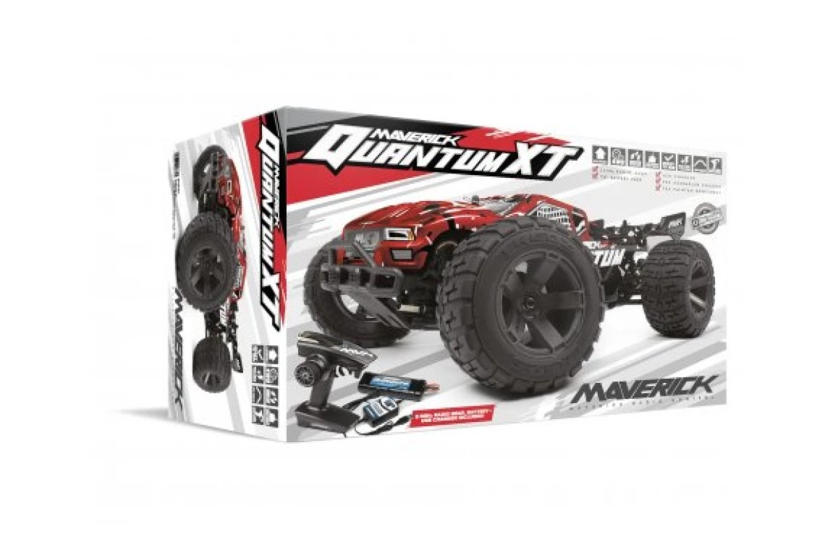 150107 | Maverick 1/10 Quantum XT 4WD Electric Off Road RTR RC Truggy - Red - Image 4