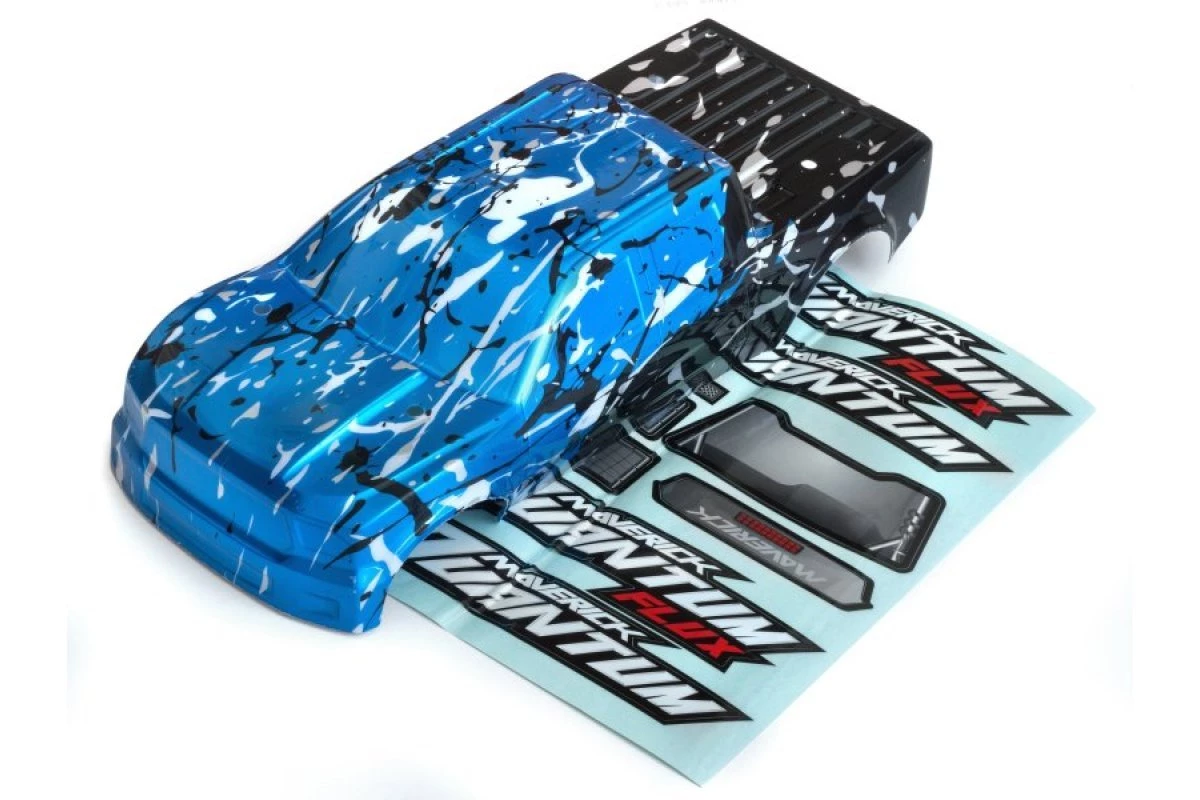 150171 | Maverick 1/10 Quantum MT Blue & Silver Painted Body Shell W/ Decals - Image 3