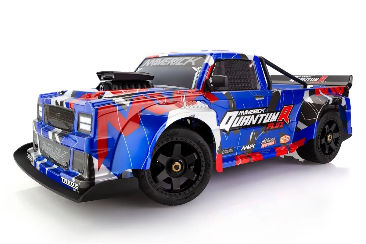 150312 | Maverick 1/8 Quantum R Flux Electric Brushless On Road RTR RC Car - Blue/Red - Image 3