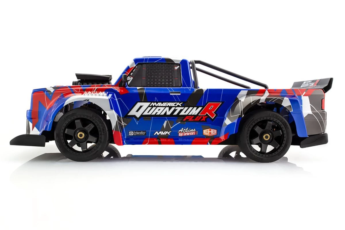 150312 | Maverick 1/8 Quantum R Flux Electric Brushless On Road RTR RC Car - Blue/Red - Image 4