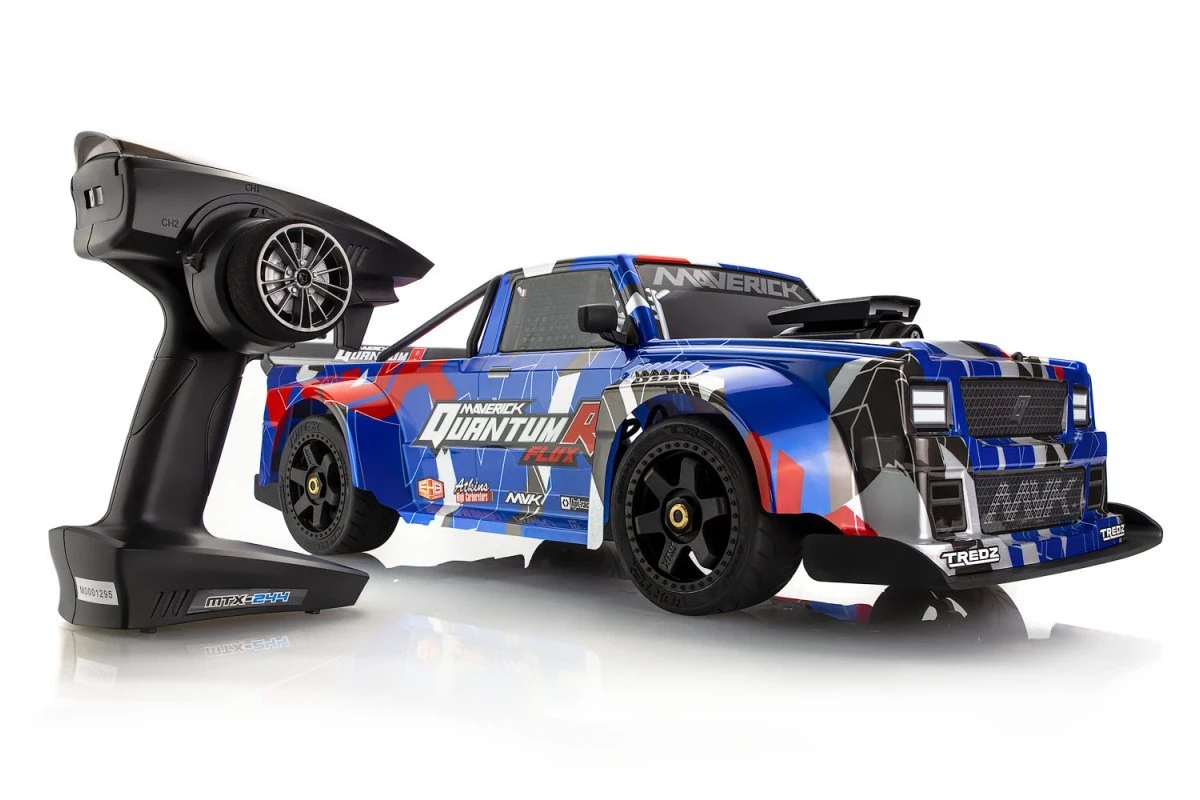 150312 | Maverick 1/8 Quantum R Flux Electric Brushless On Road RTR RC Car - Blue/Red - Image 8