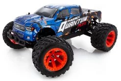 MV150202 | Maverick 1/10 Quantum MT Flux W/ Upgraded Parts 4WD Electric Brushless Off Road RTR RC Truggy - Blue/Orange