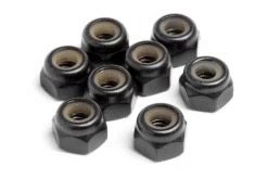 MV22030 | Maverick 4mm Black Nyloc Nuts 8Pcs