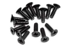MV22052 | Maverick 3x10mm Coarse Thread Countersunk Head Self-Tapping Screws 15Pcs