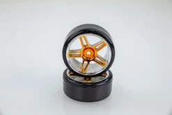 MV22605 | Maverick 2.1" Strada Evo DC Drift Tyres On Split Spoke Gold & Chrome Rims - Wheels 2Pcs