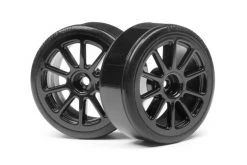 MV22766 | Maverick 1.9" Drift Tyres On 10 Spoke Black Chrome Rims - Wheels 2Pcs