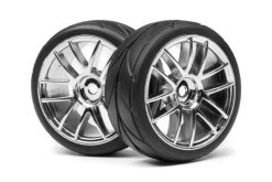 MV22768 | Maverick 2.1" Strada TC Tyres On Chrome Split Spoke Rims - Glued Wheels 2Pcs