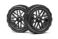 MV22770 | Maverick 2.5" Strada RX Tyres On Black Split Spoke Rims - Glued Wheels 2Pcs
